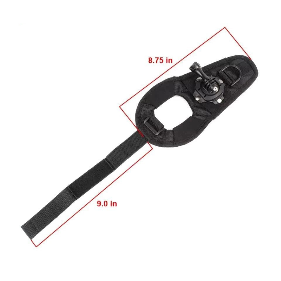 360 Degree Rotating Globe Style Wrist Strap Band Mount Hand Palm Belt Lanyard Holder with Screw for GoPro Hero SJCam YI