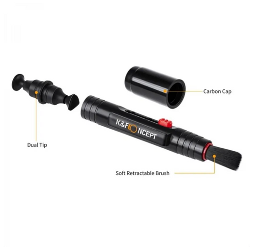 K&F Lens Cleaning Pen, Double-sided Carbon Head (SKU.1691) 3 in 1 lens cleaning pen
