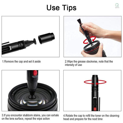 Camera cleaning kit Complete with cleaning pen for cameras, mobile phones, laptops.